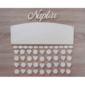 Holz-Familienkalender mit klaren Kanten Typ C mit der Aufschrift "Kalender"