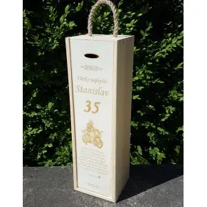 Wooden packaging for 1 bottle