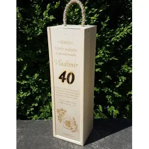 Wooden packaging for 1 bottle