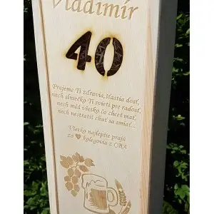 Wooden packaging for 1 bottle 2