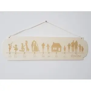 Wooden sign Love Story width 55cm custom made 2