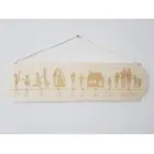 Wooden sign Love Story width 55cm custom made