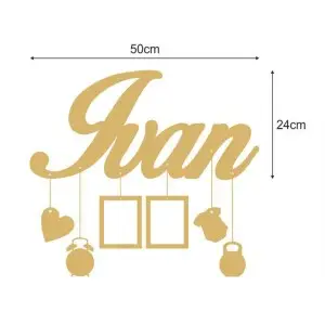 Large wooden sign with dimensions 50cm 2