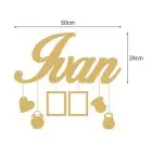 Veľké drevené meno s údajmi 50cm