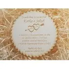 Drevené oznámenie o svadbe kruh 110mm