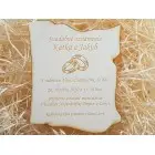 Svadobné oznámenie list 100x115mm