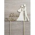 Wedding wooden sign with names width 20cm