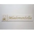 Drevená svadobná ŠPZ mladomanželia