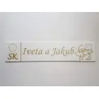 Drevená svadobná ŠPZ s menami