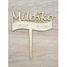 Holzpflock mit Lasergravur 15 cm zur TAUFE