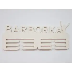 Wooden medal hanger with the name victorious pose 45cm 2