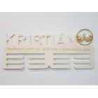 Drevený držiak na medaile s laserovaným textom 45cm  armwrestling