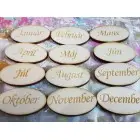 Doplnky k rodinnému kalendáru služba polaserovanie mesiacov set 12ks v slovenskom jazyku