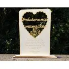 Wooden wedding thank you to mom