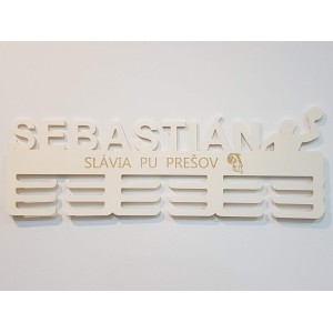 Wooden medal holder for water polo with laser engraving 55cm 2