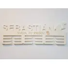 Drevený držiak na medaily vodné pólo s laserovaním 55cm