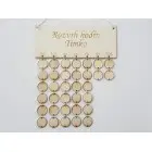 Drevený rozvrh hodín tabuľka 30x12cm