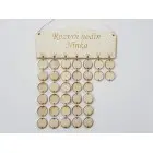 Drevený rozvrh hodín tabuľka 30x11cm