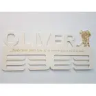 Drevený držiak na medaile s laserovaním 45cm hokej