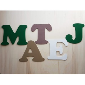 Wooden letter with name and data approx. 30 cm - Dominik | LYMFY.sk | Children's wooden products