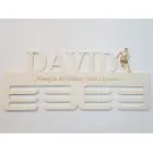 Drevený držiak na medaile s laserovaním 45cm futbal