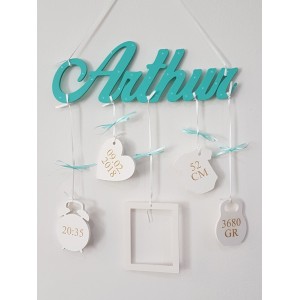 5 hanging accessories with the name color turquoise-white