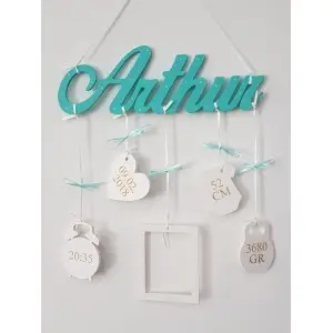 5 hanging accessories with the name color turquoise-white