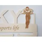 Holzmedaillenhalter mit Lasergravur 45cm Street Workout