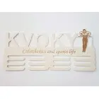 Drevený držiak na medaile s laserovaním 45cm street workout