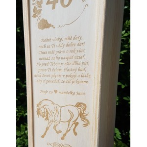 Wooden wine box horse 2