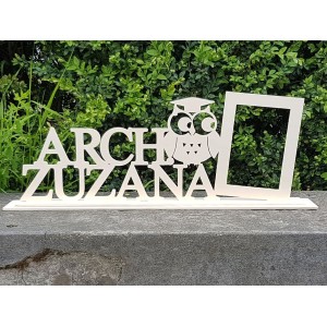 Geschenk zur Abschlussfeier - Architekturständer mit personalisiertem Namen