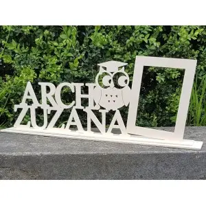 Gift for graduation: Architectural stand with a custom name 2