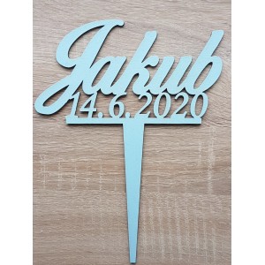 Wooden stake custom made with the name width 17cm