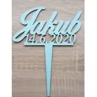 Wooden stake custom made with the name width 17cm