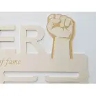 Drevený držiak na medaile s laserovaním 45cm päsť