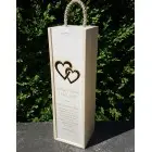 Thank you gift for parents wine wooden case