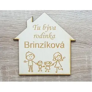 Door sign house 120mm - Brinzíková