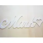 Holzschildname an der Wand, Breite 80 cm - Karin