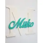 Drevené písmeno s menom cca 30cm - M - Miško