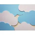 Wolken gemalt 6 Stück