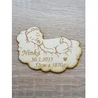 Drevená magnetka bábätko BABY šírka 10cm