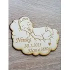 Drevená magnetka bábätko BABY šírka 10cm
