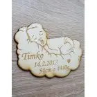 Drevená magnetka bábätko BABY šírka 5cm