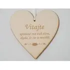 Drevená tabuľka 17cm-Vitajte