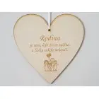 Drevená tabuľka 17cm-Rodina je tam