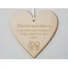 Drevená tabuľka 17cm-Šťastné manželstvo
