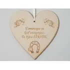 Wooden plaque 17cm-Here lives happiness