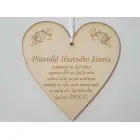 Drevená tabuľka 17cm-Pravidlá šťastného života