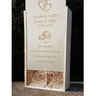 Wooden gift box for wine 2x0,75l - rings