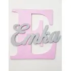 Drevené písmeno s menom cca 30cm - E - Emka